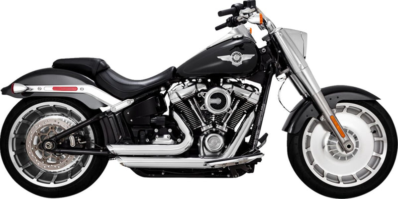 Vance & Hines Shortshots Staggered Exhaust With PCX Technology In Chrome For Harley-Davidson 2018-2024 Softail Fat Boy, Breakout & FXDR Models