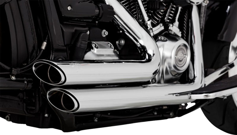 Vance & Hines Shortshots Staggered Exhaust With PCX Technology In Chrome For Harley-Davidson 2018-2024 Softail Fat Boy, Breakout & FXDR Models