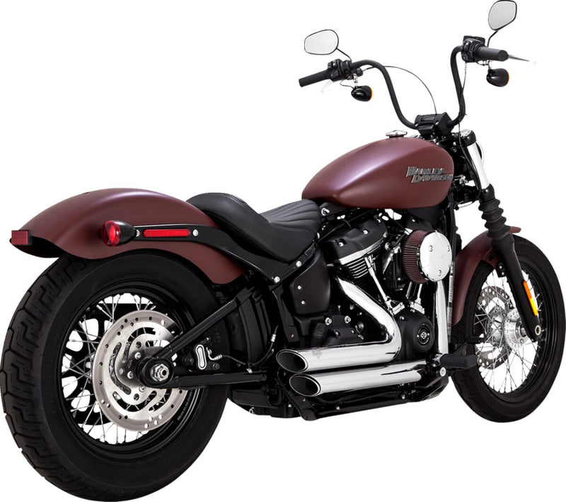 Vance & Hines Shortshots Staggered Exhaust System - Each, Mild Steel - Chrome for Harley-Davidson Softail & FXR 2018-2024
