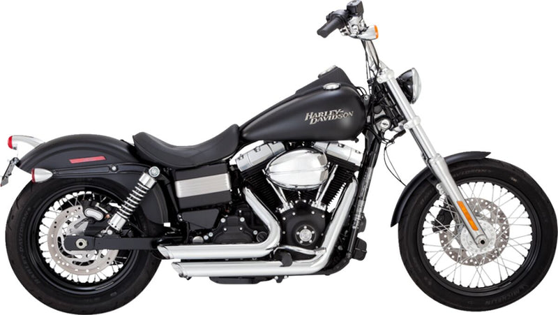 Vance & Hines Shortshots Staggered Exhaust Systems - Each, Mild Steel - Chrome for Harley-Davidson Dyna 2012-2017