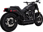 Vance & Hines Shortshots Staggered Exhaust With PCX Technology In Black For Harley-Davidson 2018-2024 Softail Models