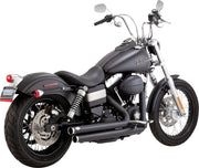 Vance & Hines Big Shots Staggered Exhaust Kit With PCX Technology In Black For Harley-Davidson 2006-2017 Dyna Models