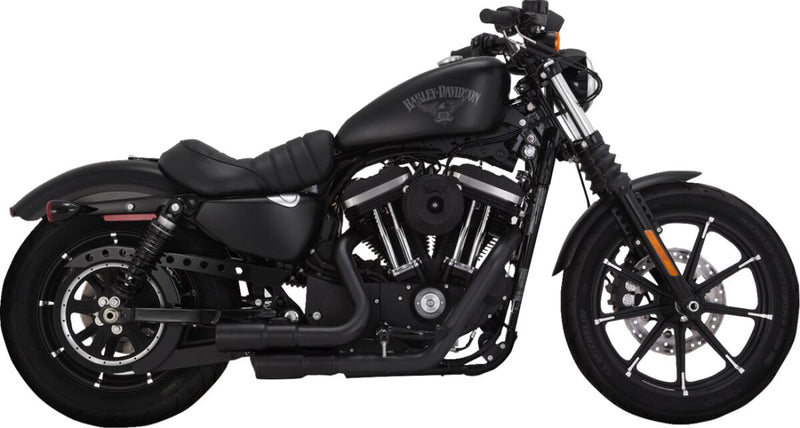 Vance & Hines 2-into-2 Mini Grenades Exhaust System - Each - Black / Ceramic / Mild Steel for Harley-Davidson Sportster 2014-2022