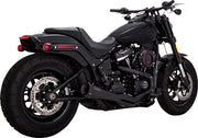 Vance & Hines Stainless 2 Into 1 Upsweep Exhaust Kit With PCX Technology In Black For Harley-Davidson 2018-2024 Softail Models