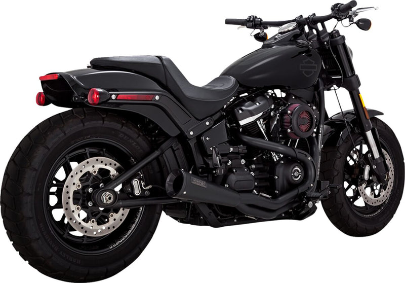 Vance & Hines Stainless 2 Into 1 Upsweep Exhaust Kit With PCX Technology In Black For Harley-Davidson 2018-2024 Softail Models