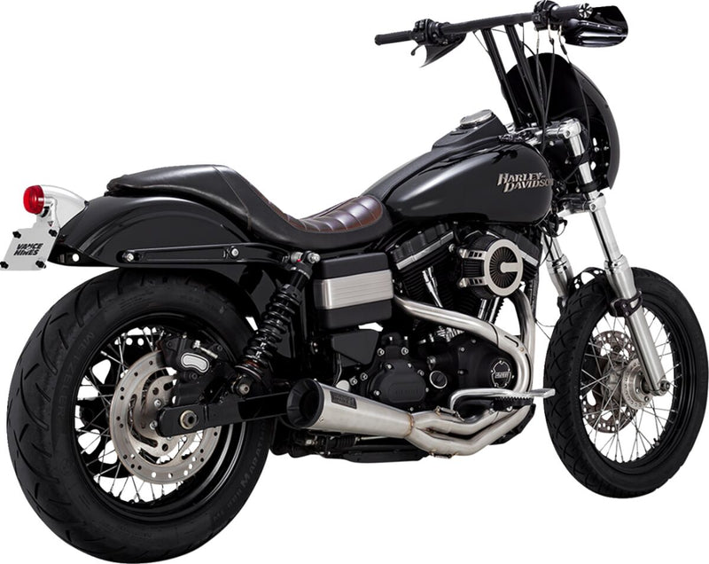 Vance & Hines Stainless 2 Into 1 Upsweep Exhaust Kit With PCX Technology For Harley-Davidson 1991-2017 Dyna Models