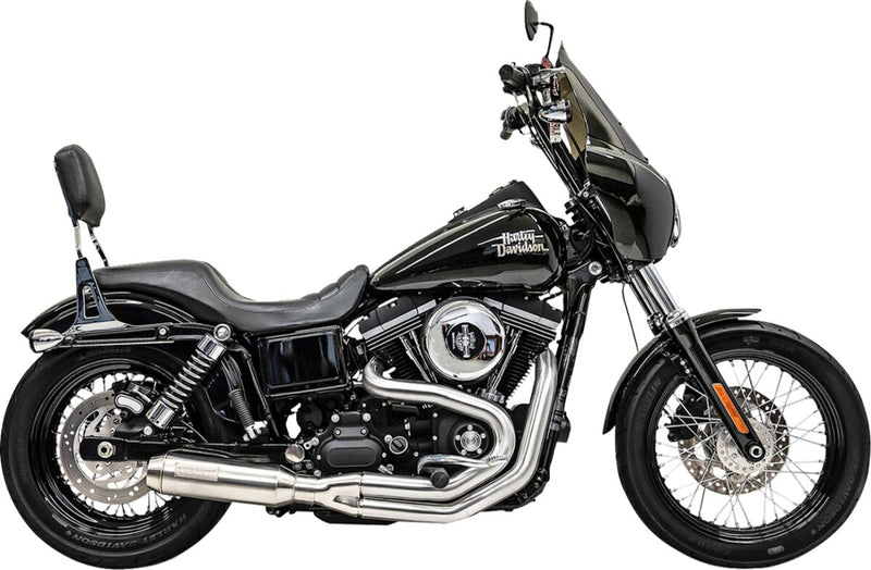Bassani Xhaust 2-into-1 Mid-length Super Bike Exhaust System - Stainless Steel, Each for Harley-Davidson Dyna 1991-2017