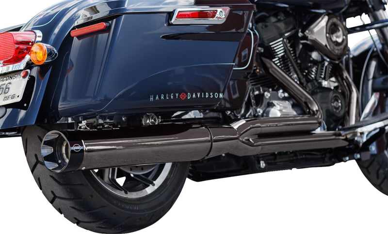 S&S Cycle 2-into-1 Sidewinder® Exhaust System for 2017-2025 Harley-Davidson Lava Chrome Race #550-1087