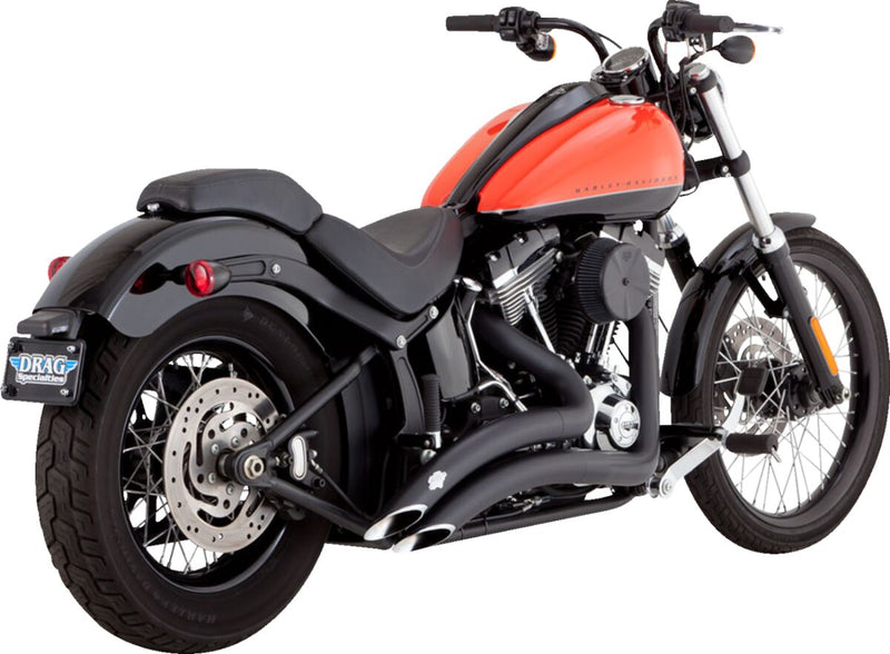 Vance & Hines 2-into-2 Big Radius Exhaust System - Each - Black / Ceramic / Matte for Harley-Davidson Softail 1986-2011