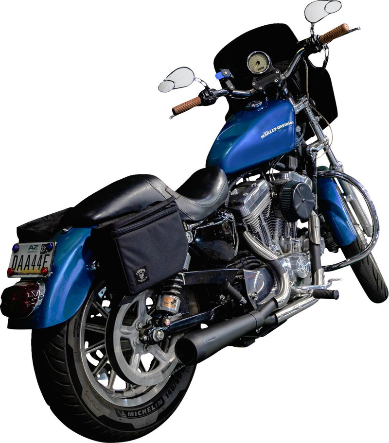 Trask 2-into-1 Assault Exhaust System - Each, Stainless Steel - Black for Harley-Davidson Sportster 2004-2022
