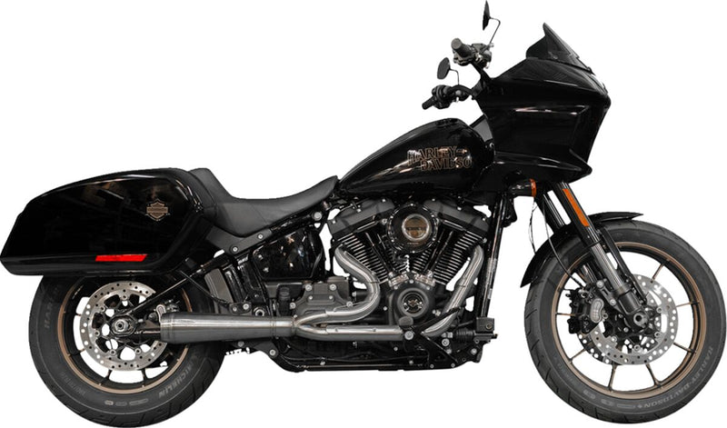 Trask 2-into-1 Assault Exhaust System - Each, Stainless Steel - Brushed for Harley-Davidson Softail, Dyna & FXR 2018-2024