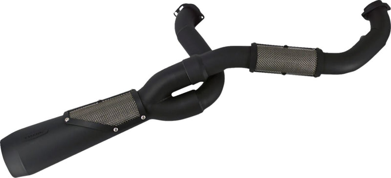 Trask 2-into-1 Big Sexy Exhaust System - Each - Black for Harley-Davidson Softail, Dyna & FXR 2018-2026