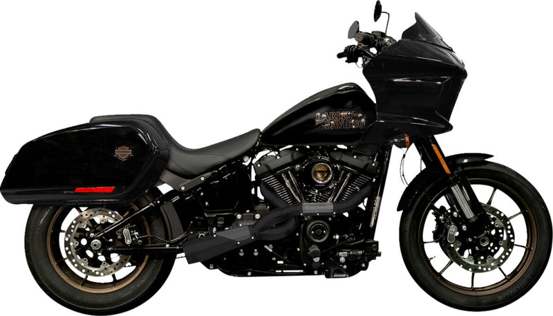 Trask 2-into-1 Big Sexy Exhaust System - Stainless Steel, Each - Black / Ceramic for Harley-Davidson Softail, Dyna & FXR 2018-2024
