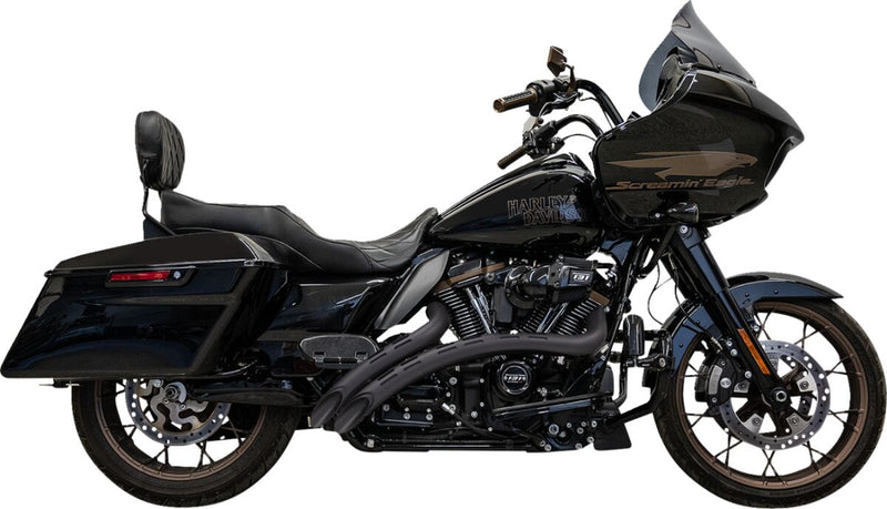 Bassani Xhaust Sweeper Radial Exhaust System for 2019-2025 Harley-Davidson Radial Sweepers Black Slotted