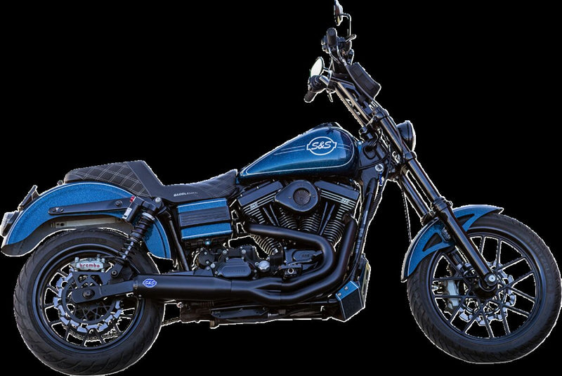 S&S Cycle 2-into-1 Qualifier Exhaust System for 2006-2007 Harley-Davidson FXD Guardian Black Stainless Steel Each