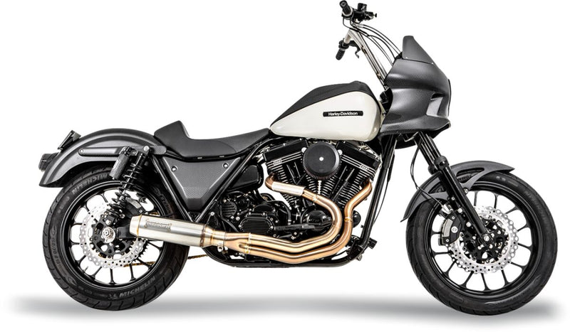 Bassani Xhaust 2-into-1 Exhaust System with Super Bike Muffler for 1985-1994, 1999-2000 Harley-Davidson Tapered