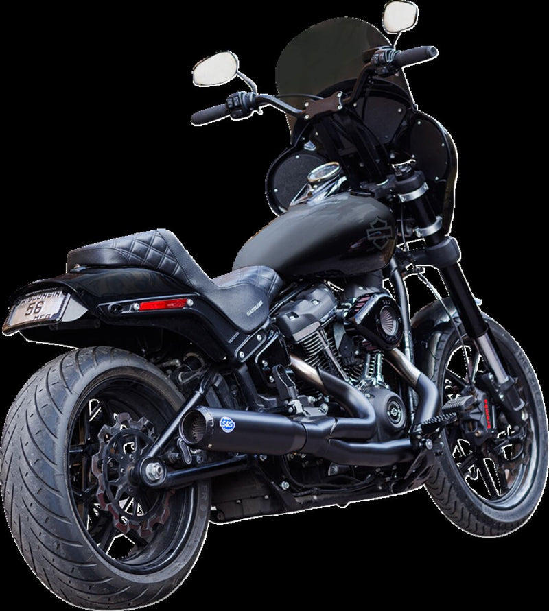 S&S Cycle 2-into-1 Qualifier Exhaust System for 2018-2023 Harley-Davidson Guardian Black Race Stainless Steel Each