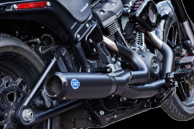 S&S Cycle 2-into-1 Qualifier Exhaust System for 2018-2023 Harley-Davidson Guardian Black Race Stainless Steel Each