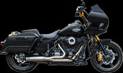 S&S Cycle 2-into-1 Qualifier Exhaust System for 2017-2025 Harley-Davidson Brushed Silver Race Stainless Steel