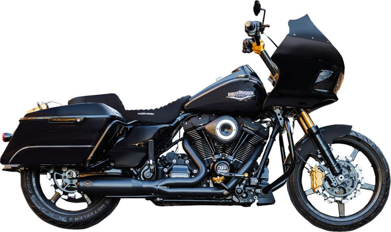 S&S Cycle 2-into-1 Qualifier Exhaust System for 2017-2025 Harley-Davidson Guardian Black Race Stainless Steel #550-1109