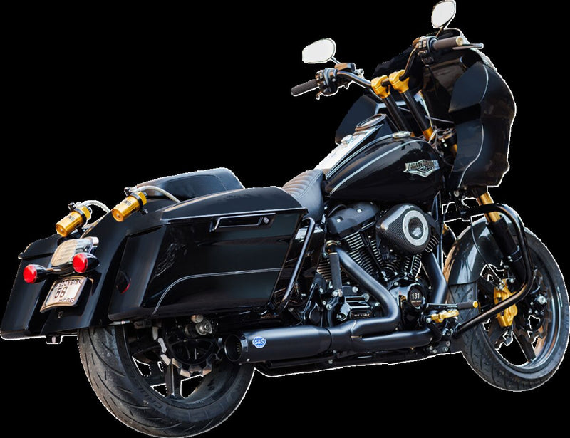 S&S Cycle 2-into-1 Qualifier Exhaust System for 2017-2025 Harley-Davidson Guardian Black Race Stainless Steel #550-1109