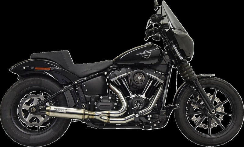 Bassani Xhaust 2-into-1 Exhaust System with Superbike Muffler for 2018-2025 Harley-Davidson Brushed 49 State Stainless Steel