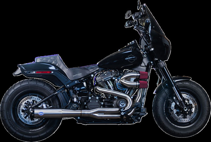 S&S Cycle 2-into-1 Superstreet Exhaust System for 2018-2023 Harley-Davidson Super Street Brushed Race #550-1099