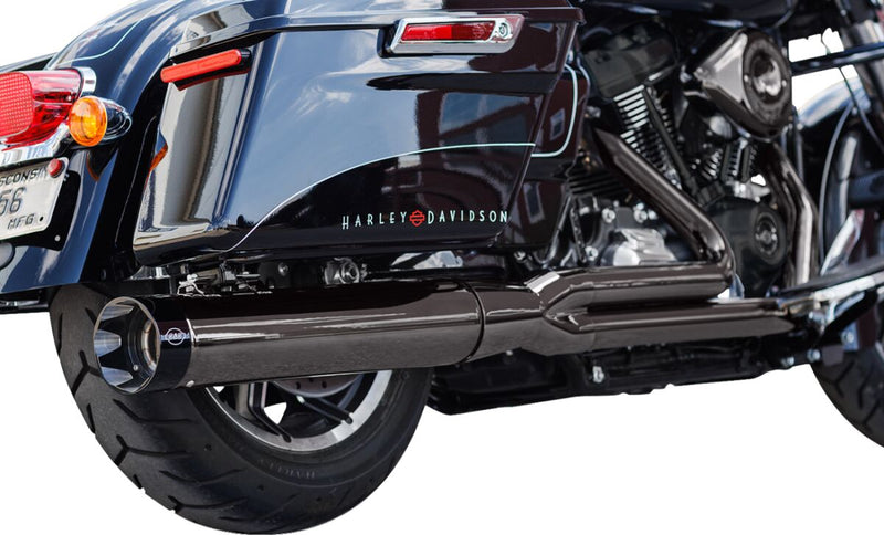 S&S Cycle 2-into-1 Sidewinder® Exhaust System for 2017-2024 Harley-Davidson Lava Chrome 50 State