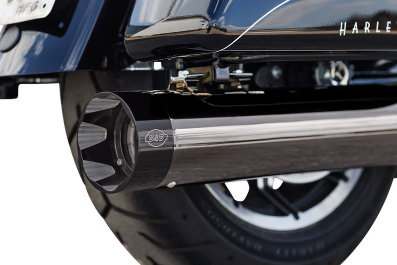 S&S Cycle 2-into-1 Sidewinder® Exhaust System for 2017-2024 Harley-Davidson Lava Chrome 50 State Each