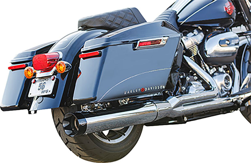 S&S Cycle 2-into-1 Sidewinder Exhaust System for 2017-2025 Harley-Davidson Chrome Silver 50 State #550-0758