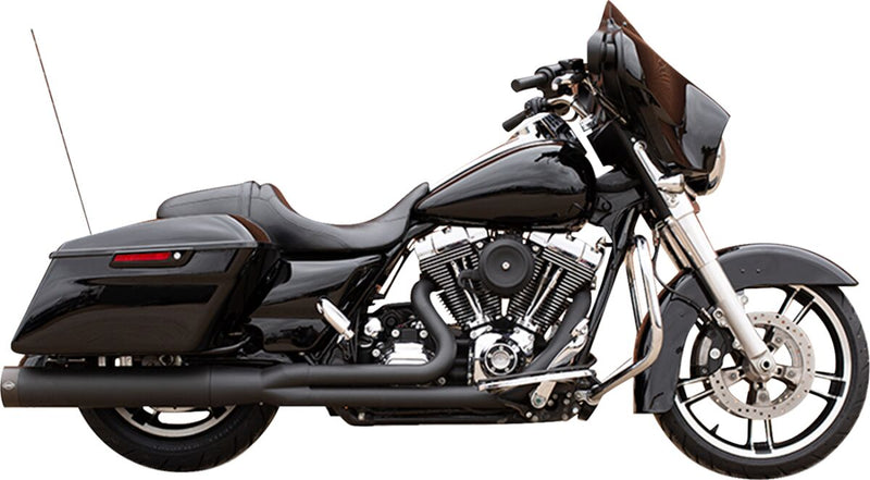 S&S Cycle 2-into-1 Sidewinder Exhaust System for 2007-2016 Harley-Davidson Black Guardian Black 50 State #550-0772