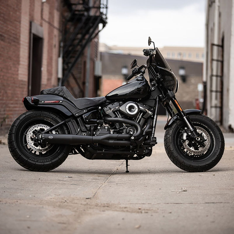 S&S Cycle 2-into-1 Super Street Exhaust System for 2018-2024 Harley-Davidson Black