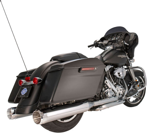 S&S Cycle Chrome Performance Mufflers w/Chrome Thruster End Cap for 1995-2016 Harley-Davidson Touring and 2015-2017 Harley-Davidson Trike