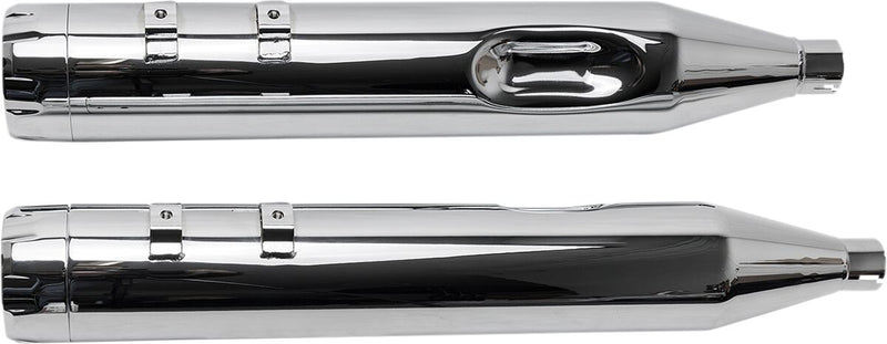 S&S Cycle Chrome Performance Mufflers w/Chrome Thruster End Cap for 1995-2016 Harley-Davidson Touring and 2015-2017 Harley-Davidson Trike #550-0620
