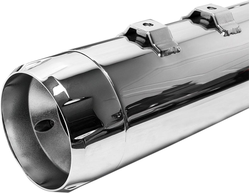 S&S Cycle Chrome Performance Mufflers w/Chrome Thruster End Cap for 1995-2016 Harley-Davidson Touring and 2015-2017 Harley-Davidson Trike