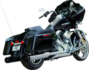 S&S Cycle Black Performance Mufflers w/Chrome Thruster End Cap for 1995-2016 Harley-Davidson Touring and 2015-2017 Harley-Davidson Trike