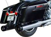 S&S Cycle Black Performance Mufflers w/Chrome Thruster End Cap for 1995-2016 Harley-Davidson Touring and 2015-2017 Harley-Davidson Trike #550-0619