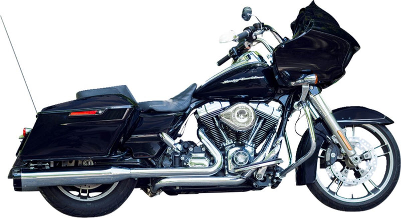 S&S Cycle Black Performance Mufflers w/Chrome Thruster End Cap for 1995-2016 Harley-Davidson Touring and 2015-2017 Harley-Davidson Trike