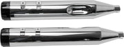 S&S Cycle Black Performance Mufflers w/Chrome Thruster End Cap for 1995-2016 Harley-Davidson Touring and 2015-2017 Harley-Davidson Trike #550-0619