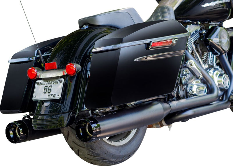 S&S Cycle Black Performance Mufflers w/Black Thruster End Cap for 2015-2017 Harley-Davidson Trike and 1995-2016 Harley-Davidson Touring Models #550-0621