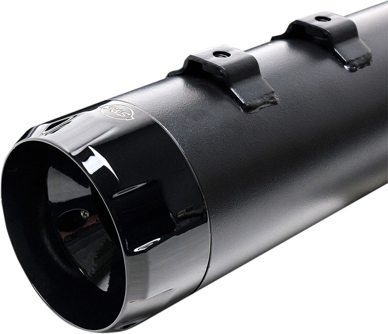S&S Cycle Black Performance Mufflers w/Black Thruster End Cap for 2015-2017 Harley-Davidson Trike and 1995-2016 Harley-Davidson Touring Models #550-0621