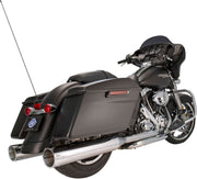 S&S Cycle Chrome Performance Mufflers w/Chrome Tracer End Cap for 1995-2016 Harley-Davidson Touring and 2015-2017 Harley-Davidson Trike