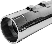 S&S Cycle Chrome Performance Mufflers w/Chrome Tracer End Cap for 1995-2016 Harley-Davidson Touring and 2015-2017 Harley-Davidson Trike #550-0624