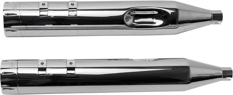 S&S Cycle Chrome Performance Mufflers w/Chrome Tracer End Cap for 1995-2016 Harley-Davidson Touring and 2015-2017 Harley-Davidson Trike #550-0624
