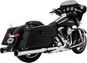Vance & Hines Eliminator 400 Slip-on Mufflers NON-PCX In Chrome With Black End Caps For Harley-Davidson 1995-2016 Touring Motorcycles #16706