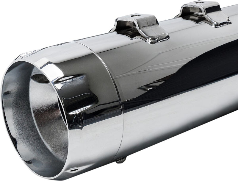 S&S Cycle Chrome 4-1/2 in. Mk45 Slip-on Mufflers w/Chrome Thruster End Caps for 2017-2026 Harley-Davidson Touring Models #550-0665