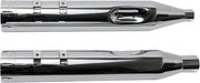 S&S Cycle Chrome 4-1/2 in. Mk45 Slip-On Mufflers w/Chrome Machined Tracer End Caps for 2017-2026 Harley-Davidson Touring Models