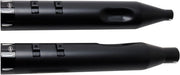 S&S Cycle Hi-Temp Black Ceramic 4-1/2 in. Mk45 Slip-On Mufflers w/Black Contrast Machined Tracer End Caps for 2017-2026 Harley-Davidson Touring Models
