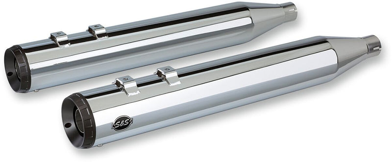 S&S Cycle Chrome Grand National 4" Slip-On Muffler for 2017-2026 Harley-Davidson Touring Models #550-0693