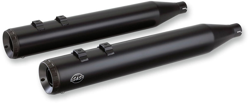 S&S Cycle Black Ceramic Grand National 4" Slip-On Muffler for 2017-2026 Harley-Davidson Touring Models #550-0694